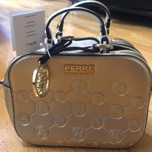 NWT Gold Quilted Bag